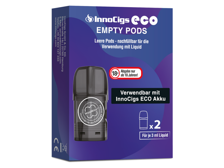 InnoCigs - Eco Pod mit 1,2 Ohm Head (2 Stück pro Packung)