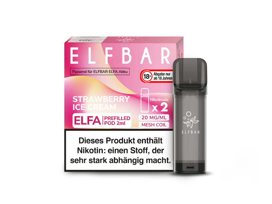 Elfbar Elfa Pod 20mg/ml (2 Stück) - Strawberry Ice