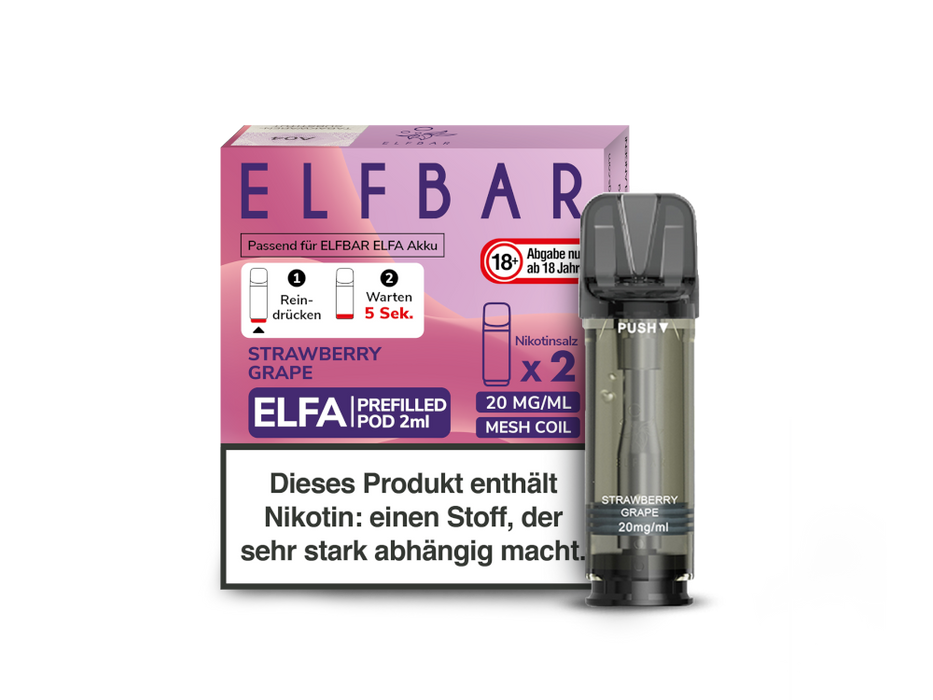 Elfbar Elfa Pod 20mg/ml (2 Stück) - Strawberry Ice