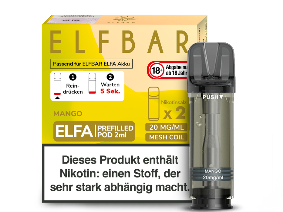 Elfbar Elfa Pod 20mg/ml (2 Stück) - Strawberry Ice