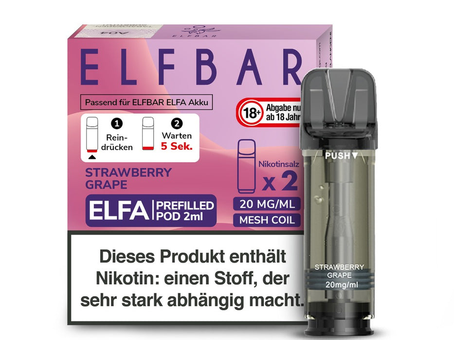 Elfbar Elfa Pod 20mg/ml (2 Stück) - Strawberry Ice